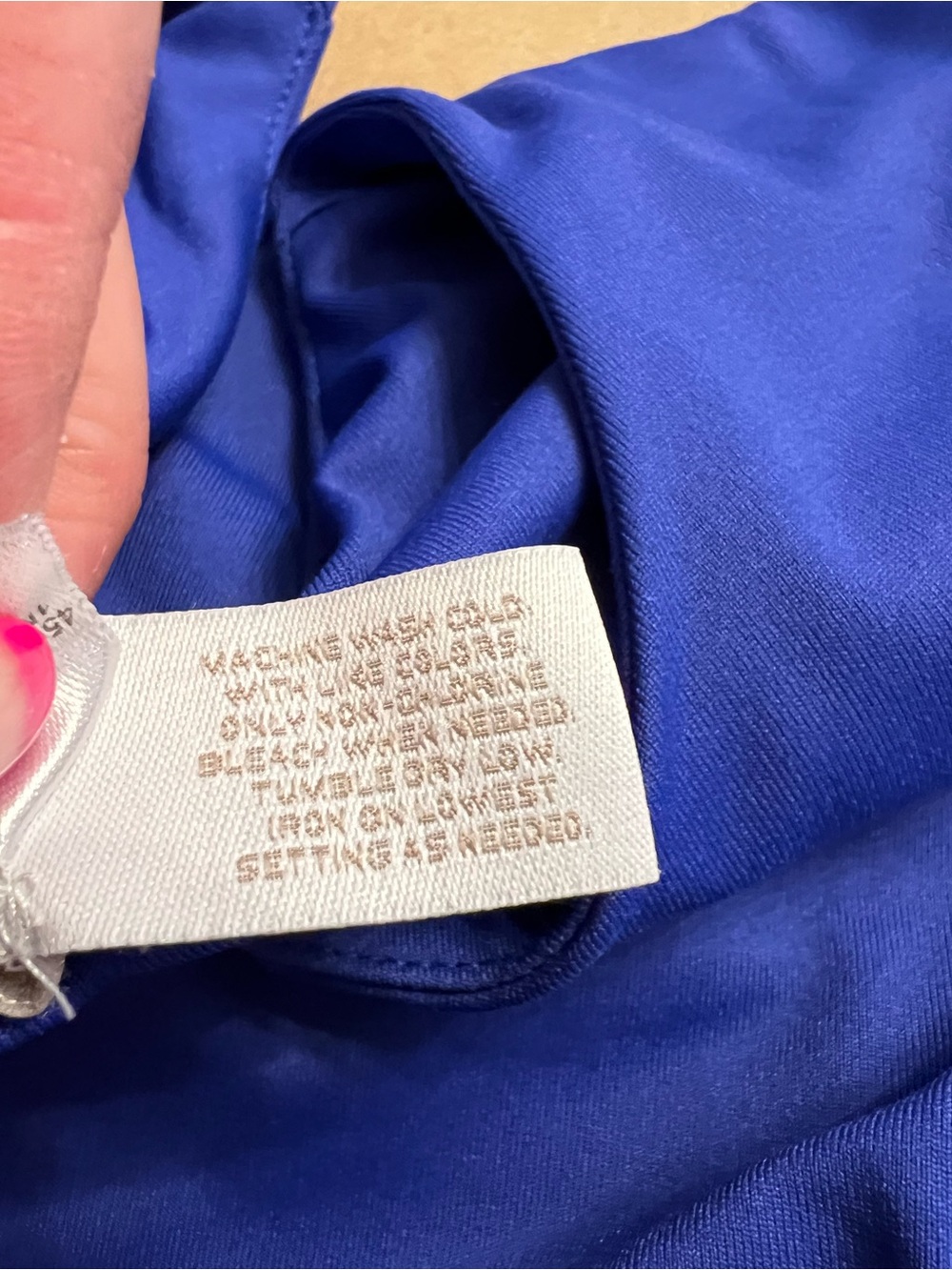 Chico's zenergy Long Sleeve Top w/Built in Bra in Royal Blue. Size 2, L - Picture 5 of 7